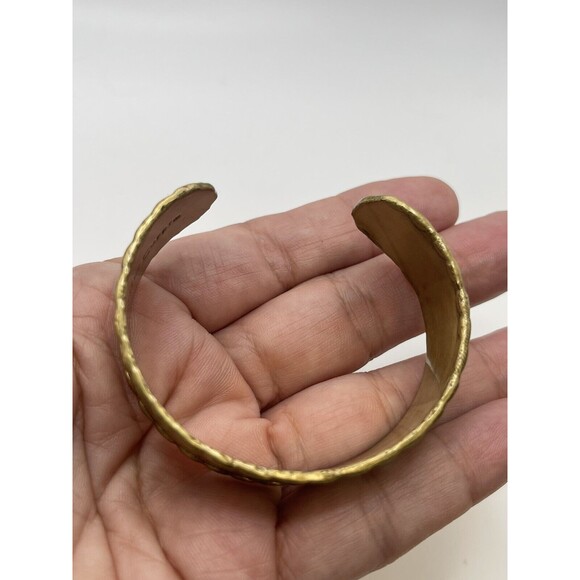 Rustic Cuff 2 Piece Set Pink Rubber Stretch Gold Inspirational Cuff Bracelet New - Picture 8 of 12